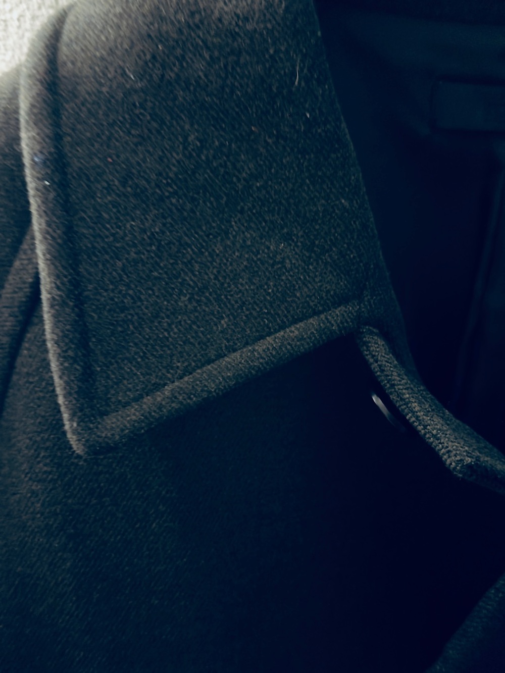 UNIQLO Men’s Large Forest Green Coat Japanese Minimalist Hidden Button Wool-Like - Picture 6 of 14